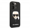 Karl Lagerfeld Head Liquid szilikon hátlap tok Apple iPhone 14 Pro, fekete