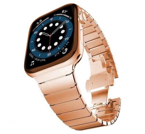 Phoner Apple Watch fémszíj 38/40/41mm, rozéarany