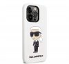 Karl Lagerfeld Liquid Ikonik NFT szilikon hátlap tok Apple iPhone 14 Pro, fehér