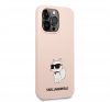 Karl Lagerfeld Liquid Choupette NFT szilikon hátlap tok Apple iPhone 13 Pro, rózsaszín