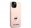 Karl Lagerfeld Liquid Choupette NFT szilikon hátlap tok Apple iPhone 14, rózsaszín