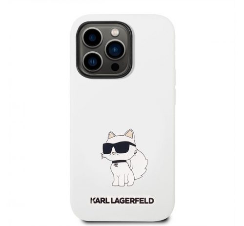 Karl Lagerfeld Liquid Choupette NFT szilikon hátlap tok Apple iPhone 14 Pro, fehér