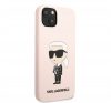 Karl Lagerfeld Liquid Ikonik NFT szilikon hátlap tok Apple iPhone 13, rózsaszín