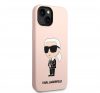 Karl Lagerfeld Liquid Ikonik NFT szilikon hátlap tok Apple iPhone 14, rózsaszín