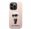 Karl Lagerfeld Liquid Ikonik NFT szilikon hátlap tok Apple iPhone 14 Max, rózsaszín