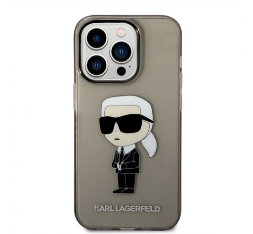 Karl Lagerfeld IML Ikonik NFT hátlap tok Apple iPhone 14 Pro, fekete