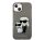 Karl Lagerfeld Liquid Glitter Karl and Choupette NFT hátlap tok Apple iPhone 14 Plus, fekete