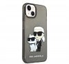 Karl Lagerfeld Liquid Glitter Karl and Choupette NFT hátlap tok Apple iPhone 14 Plus, fekete