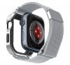 Spigen Metal Fit Pro Apple Watch 8/7 45mm fém szíj, tokkal, ezüst