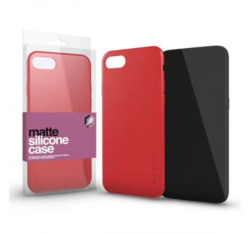 Xprotector Matte ultra vékony szilikon tok, Apple iPhone 14, piros