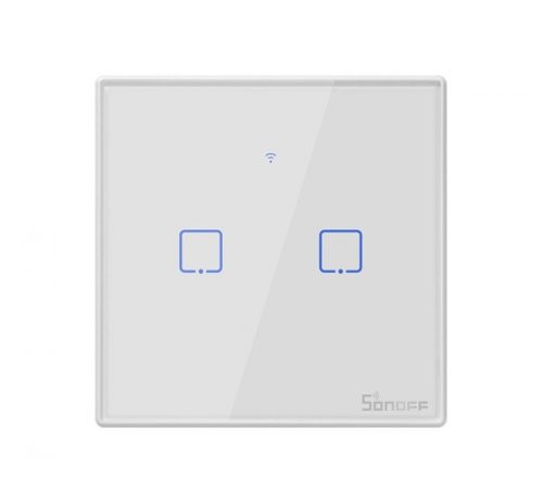 Sonoff Érintőfénykapcsoló WiFi + RF 433 T2 EU TX (2 csatornás)