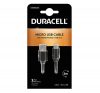 Duracell microUSB töltő- és adatkábel, 2m, fekete