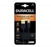 Duracell Lightning / USB töltő- és adatkábel, 1m, fekete-arany