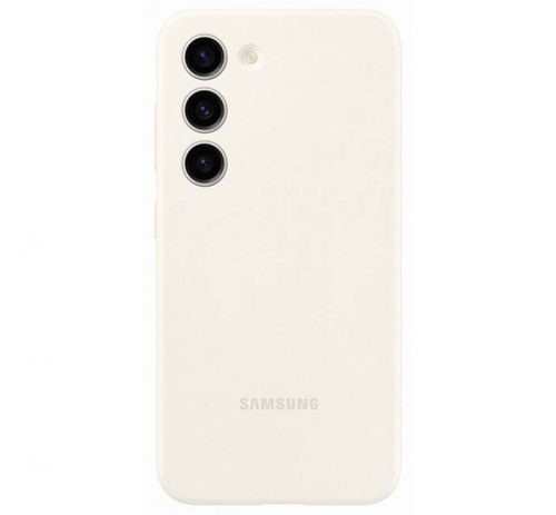 Samsung Galaxy S23 Silicone Case, gyári szilikon tok, krém, EF-PS911TU