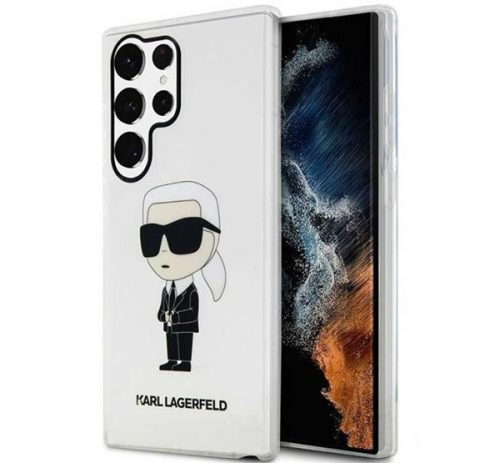 Karl Lagerfeld Ikonik Samsung Galaxy S23 Ultra, szilikon tok, átlátszó