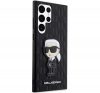 Karl Lagerfeld Saffiano Monogram Ikonik Samsung Galaxy S23 Ultra, szilikon tok, fekete