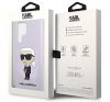 Karl Lagerfeld Silicone Ikonik Samsung Galaxy S23 Ultra, szilikon tok, lila