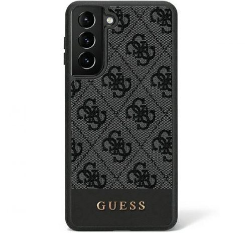 Guess 4G Stripe Samsung Galaxy S23 Ultra szilikon tok, fekete