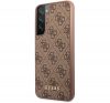 Guess 4G Metal Gold Samsung Galaxy S23+ szilikon tok, barna