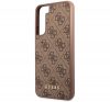 Guess 4G Metal Gold Samsung Galaxy S23+ szilikon tok, barna