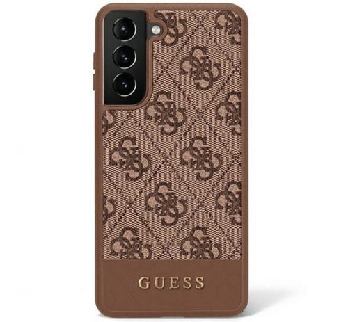 Guess 4G Stripe Samsung Galaxy S23+ szilikon tok, barna