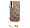 Guess 4G Charms Samsung Galaxy S23 szilikon tok, barna