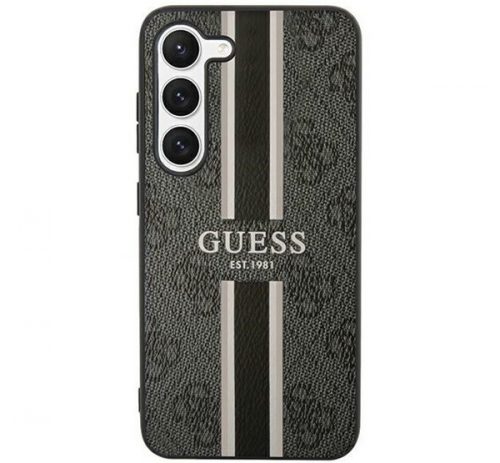 Guess 4G Printed Stripe Samsung Galaxy S23 szilikon tok, fekete