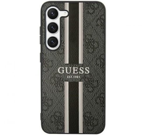 Guess 4G Printed Stripe Samsung Galaxy S23+ szilikon tok, fekete