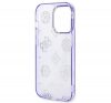 Guess Peony Glitter Apple iPhone 14 Pro hátlap tok, lila