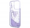 Guess Liquid Glitter Palm Apple iPhone 14 Pro hátlap tok, lila