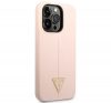 Guess Silicone Triangle Apple iPhone 14 Pro hátlap tok, pink