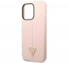 Guess Silicone Triangle Apple iPhone 14 Pro hátlap tok, pink