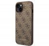 Guess 4G Metal Gold Apple iPhone 14 Plus hátlap tok, barna