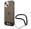 Guess Translucent Pearl Strap Apple iPhone 14 Plus hátlap tok, fekete