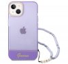 Guess Translucent Pearl Strap Apple iPhone 14 Plus hátlap tok, lila