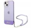 Guess Translucent Pearl Strap Apple iPhone 14 Plus hátlap tok, lila