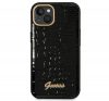 Guess Croco Collection Apple iPhone 14 Plus hátlap tok, fekete