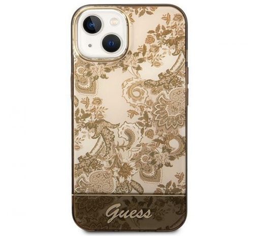 Guess Porcelain Collection Apple iPhone 14 Plus hátlap tok, arany