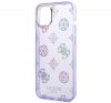 Guess Peony Glitter Apple iPhone 14 Plus hátlap tok, lila