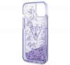 Guess Liquid Glitter Palm Apple iPhone 14 Plus hátlap tok, lila