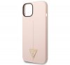 Guess Silicone Triangle Apple iPhone 14 Plus hátlap tok, pink