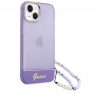 Guess Translucent Pearl Strap Apple iPhone 14 hátlap tok, lila