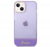 Guess Translucent Apple iPhone 14 hátlap tok, lila