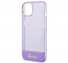 Guess Translucent Apple iPhone 14 hátlap tok, lila