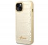 Guess Croco Collection Apple iPhone 14 hátlap tok, arany