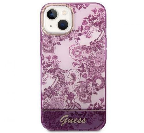 Guess Porcelain Collection Apple iPhone 14 hátlap tok, rózsaszín