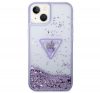 Guess Liquid Glitter Palm Apple iPhone 14 hátlap tok, lila