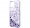 Guess Liquid Glitter Palm Apple iPhone 14 hátlap tok, lila