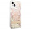 Guess Paisley Liquid Glitter Apple iPhone 14 hátlap tok, arany