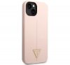 Guess Silicone Triangle Apple iPhone 14 hátlap tok, pink